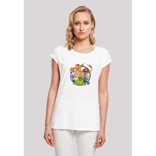 "T-Shirt F4NT4STIC ""Disney Die Muppets Kermit der Frosch Fozzie"" Gr. L, weiß Damen Shirts Jersey"