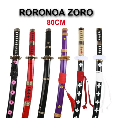 Épée Zoro en bois de bambou accessoire d'arme Katana Roronoa Zoro personnages d'anime Cosplay