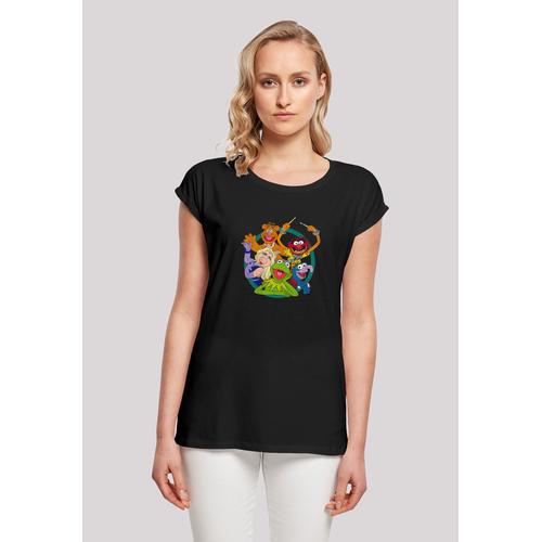 T-Shirt F4NT4STIC ""Disney Die Muppets Kermit der Frosch Fozzie"" Gr. M, schwarz Damen Shirts Print