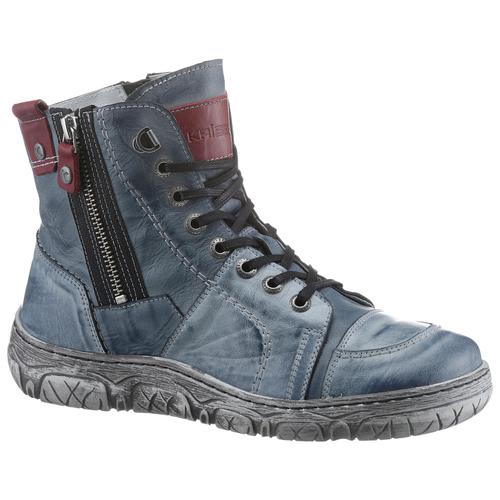 Winterboots KRISBUT Gr. 38, blau (jeansblau, used) Damen Schuhe mit zwei praktischen Reißverschlüssen