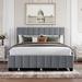 85"L Queen Size Upholstered Platform Bed with Drawers and Twin XL Trundle,Velvet