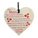 VerPetridure Mother S Day Pendant 1Pcs New Mother s Day Decorations Wooden Love Pendant The Best-Gift for Mother