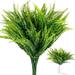 6 PCS Artificial Ferns Plants Fake Plastic Bushes Shrubs Faux Greenery for Outdoor Balcony Garden Patio Porch Window Box Home Decorations