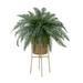 Nearly Natural 34 Artificial River Fern Plant in Metal Planter with Stand DIY KIT