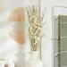 Studio 350 Beige Dried Plant Handmade Tall Floral Grass Bouquet Palm Leaf Natural Foliage with Green Accents