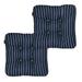 Patio Seat Cushion 2 Pack Classic Navy Stripe 19 W