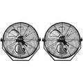 Hottes 18 INCH High Velocity Floor Fan Fans for Home 18 INCH with Metal Fan Blade High Tech Fan 4500 CFM Energy Efficient Black 2 PACKS