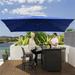 Clihome 10 x13 Ft Rectangular Cantilever Umbrella Navy