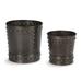 Good Directions Unique Medium Riveted Bronze Planter Set of 2 for Outdoor or Indoor Use Garden Deck and Patio Bronze