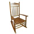 Traditional Wooden High-Back Rocking Chair for Porch Oak