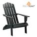 POLYTEAK Classic Collection Folding Adirondack Chair Black