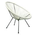 HighlanderHome Indoor/ Outdoor Retro Woven Acapulco Chair White 1pc