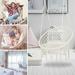 47 in. 330 lbs. Capacity Hanging Cotton Rope Macrame Hammock Swing Chair for Indoor and Outdoor White