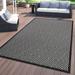 World Rug Gallery Modern Geometric Textured Flat Weave Indoor/Outdoor Area Rug 5 X 7 - Black