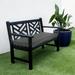 Mozaic Humble + Haute Outdura Solid Indoor/Outdoor Corded Bench Cushion ETC Steel - 55 in x 19 in x 2 in