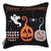 Pillow Perfect Halloween Outdoor Reversible Throw Pillow in Pumpkin Spell 18 X 18 X 5 - 18 X 18 X 5