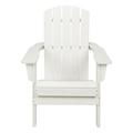 Shine Company Shine Seaside Foldable Weather Resistant HDPE Adirondack Chair White