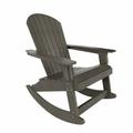Costaelm Florence HDPE Adirondack Rocking Chair Charcoal Gray
