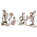 MANNYA Yoga Skeleton Halloween Decor Ossuary Graveyard Macabre No Evils Skulls Statue