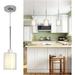 Glass Pendant Light Modern Pendant Lighting for Kitchen Island Farmhouse Mini Pendant Lamp with Chrome Nickel Adjustable for Dining Room Sink Double Cylinder 19779