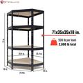 AR Shelving Garage Series Combinable Metal Shelf Units by 71 x 35 x 35 in.