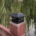 KQJQS Solar Post Lights Outdoor LED Deck Fence Cap Light for Posts Patio Garden Decoration Warm White Lighting Black