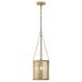 River of Goods Bonite Gold-Colored Metal Pendant Lamp with Painted Gold Mercury Glass Shade and Wood Frame - 9 x 9 x 18/62