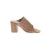 Steve Madden Heels: Tan Print Shoes - Women's Size 10 - Open Toe