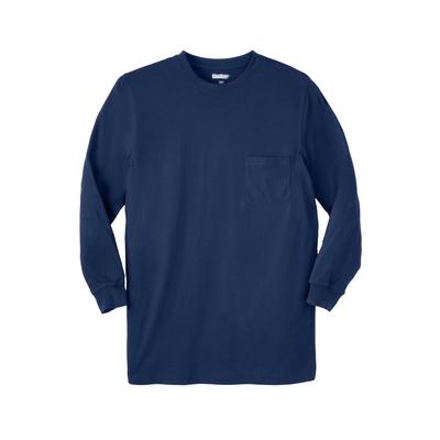 Men’s Big & Tall The Ultra-Light Comfort Long-Sleeve Tee by KingSize in Navy (Size 7XL)