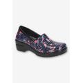 Wide Width Women's Lyndee Slip-Ons by Easy Works by Easy Street® in Bella Floral Print (Size 10 W)