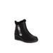 Women's Norway Halden Bootie by MUK LUKS in Black White (Size 6 M)