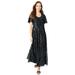 Plus Size Women's Sequin Maxi Dress. by Roaman's in Black (Size 12 W)
