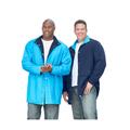 Men's Big & Tall Reversible fleece nylon jacket by KingSize in Navy Cobalt (Size 4XL)