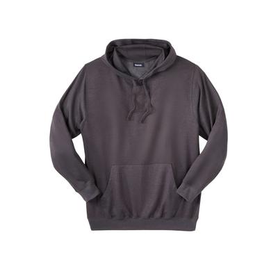 Men's Big & Tall Ultra-Comfort Fleece Pullover by KingSize in Heather Charcoal (Size 4XL)