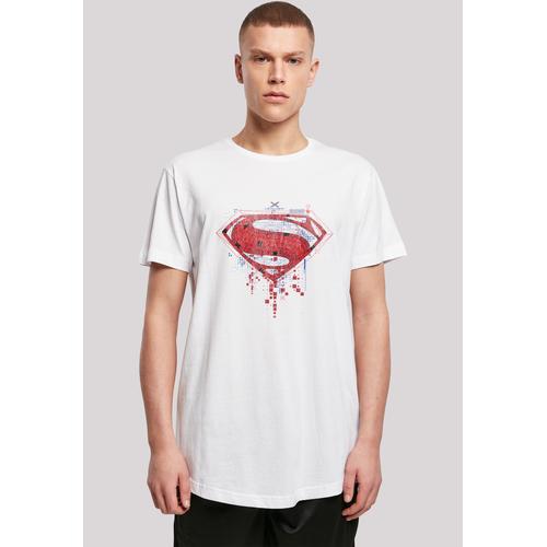 T-Shirt F4NT4STIC ""DC Comis Superhelden Superman Geo Logo"" Gr. S, weiß Herren Shirts Print