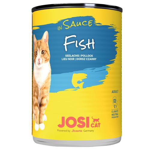 24x 415g JosiCat in Soße Fisch Katzenfutter nass