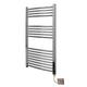 Greened House Extra High Heat Output Chrome Electric Towel Rail 600 x 1000mm Curved Bathroom Radiator Heater Up To 26% more heat output