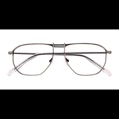 Male s geometric Silver Metal Prescription eyeglasses - Eyebuydirect s Elwood