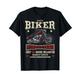 60 Geburtstag Mann Biker Geschenk Motorrad Chopper rot T-Shirt