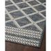 Alexander Home Renee Modern Trellis Indoor / Outdoor Rug Denim / Ivory 2 -2 x 3 -9 2 x 3 Outdoor Indoor Entryway Kitchen Patio Navy Cream