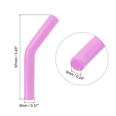 12pcs Silicone Straw Elbows Tip Fit for 6mm/0.24