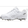 Mizuno 9-Spike Swift 7 Low Women s Metal Softball Cleat Size 7.5 White (0000)