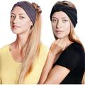 BLOM Original Boho 2-Pack Headbands for Women- Non-Slip Knotted Headband- Women Hair Band Made in Bali- 6 Wide Multistyle Elastic Head Wrap Perfect for Running Yoga Travel Workouts & Fashion