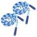 2PCS New Tangle-Free Exercise Kids Adults Body Building Fitness Equipment Weight Loss Bamboo Jumping Rope Beaded Jump Rope BLUE