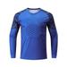 iiniim Boys Soccer Goalkeeper Jersey Padded Protection Goalie Shirt Basketball Game Training Top 7-18 Blue 13-14