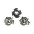 T-NUT Stainless Steel 1/4-20x5/16 4 Prong Tee Nuts (1/4-20 Thread 5/16 Barrel Length) 18-8 Stainless - (25) Pieces