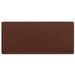 XXL Extended Leather Desk Pad w. Thick Rubberized Base Smooth Surface Mouse Pad for Office School - 35.4 X 15.7 h Brown