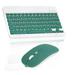 Rechargeable Bluetooth Keyboard and Mouse Combo Ultra Slim Full-Size Keyboard and Ergonomic Mouse for Dell Latitude E7470 Laptop and All Bluetooth Enabled Mac/Tablet/iPad/PC/Laptop - Jade Green