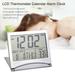 Ana LCD Digital Silver Wall Clock / Table Clock W/ Calendar Temperature Alarm Clock