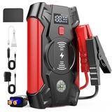 Jump Starter with Wireless Changing 4000A Peak 39800mAH Portable Battery Jump Starter for Car(Up to 8.0L Gas or 6.5L Diesel) 12V Auto Jump Box W/ LCD Display & QC 3.0 Compact Lithium Car Power Pack